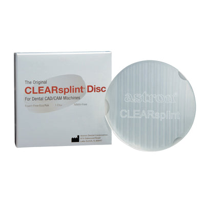 CLEARsplint Disc, Astron - FOR DENTAL CAD/CAM MACHINES - 98.5 x 20 mm CAD/CAM by Astron- Unique Dental Supply Inc.