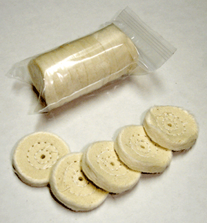 White Mini Muslin Buffs (1"x16ply) 12/pkg Lathe Buffs by META DENTAL- Unique Dental Supply Inc.