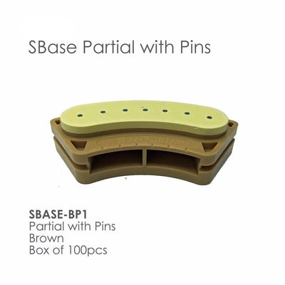 SBase Quad Partial - Stone Base Pack/100 pcs Articulating System by BesQual- Unique Dental Supply Inc.