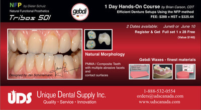Hands ON Course: Efficient Denture Setups Using NFP Method, by Brian Carson, CDT