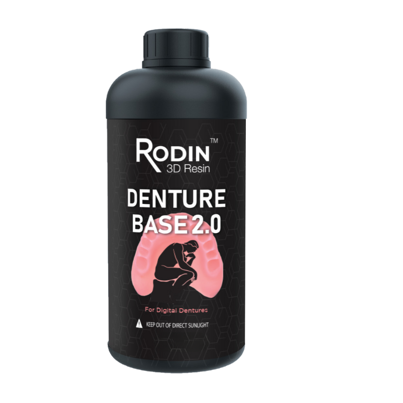 Rodin® Denture Base 2.0 3D Resin 1 kg 3D Printing by Pac-Dent- Unique Dental Supply Inc.