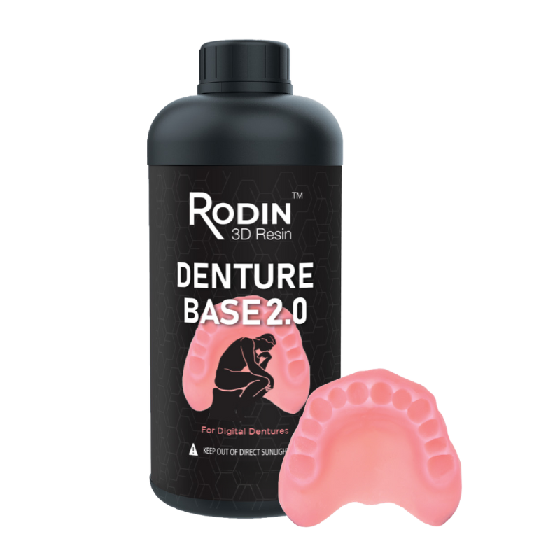 Rodin® Denture Base 2.0 3D Resin 1 kg 3D Printing by Pac-Dent- Unique Dental Supply Inc.