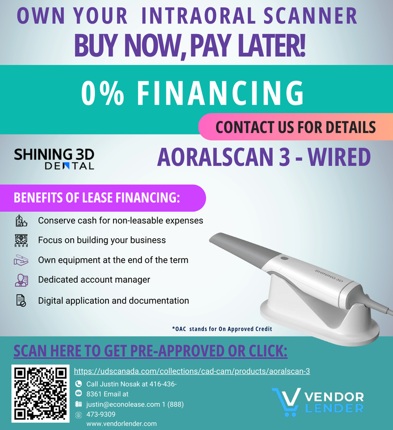 Aoralscan 3 IntraOral Scanner Wired by Shining 3D Intra Oral Scanner by Shining 3D- Unique Dental Supply Inc.