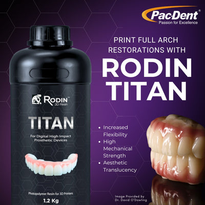 Rodin® Titan Ceramic Nanohybrid 3D Resin 600 g 3D Printing by Pac-Dent- Unique Dental Supply Inc.