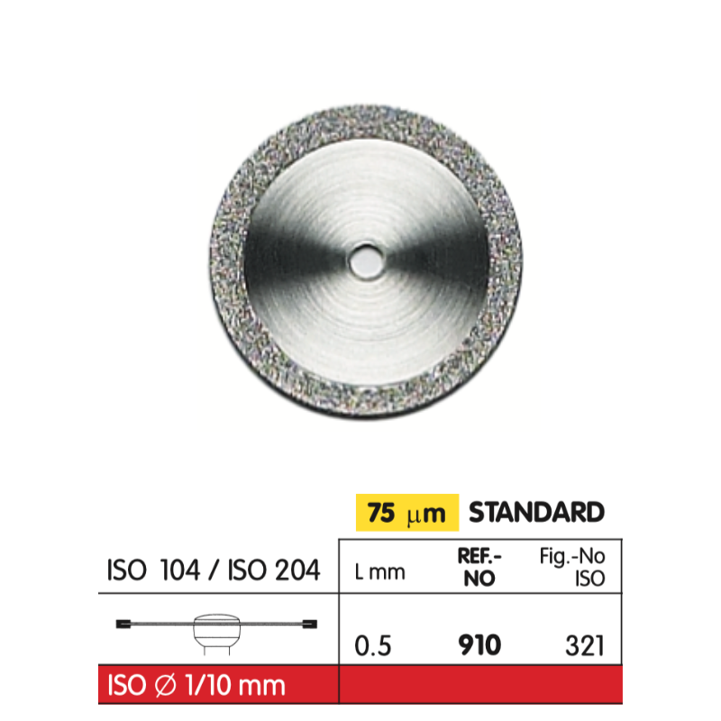 910 Dia-Tessin Diamond Discs HP - Double-Sided Diamond Burs (HP) by Vanetti- Unique Dental Supply Inc.