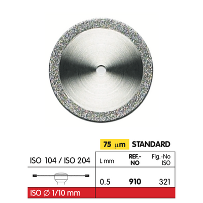 910 Dia-Tessin Diamond Discs HP - Double-Sided Diamond Burs (HP) by Vanetti- Unique Dental Supply Inc.