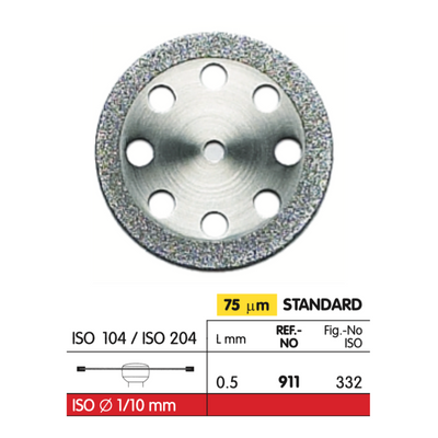 911 Dia-Tessin Diamond Discs HP - Double-Sided Diamond Burs (HP) by Vanetti- Unique Dental Supply Inc.