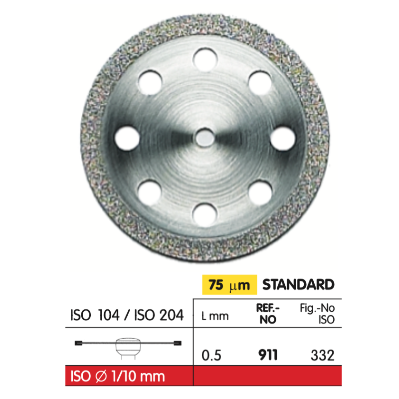 911 Dia-Tessin Diamond Discs HP - Double-Sided Diamond Burs (HP) by Vanetti- Unique Dental Supply Inc.