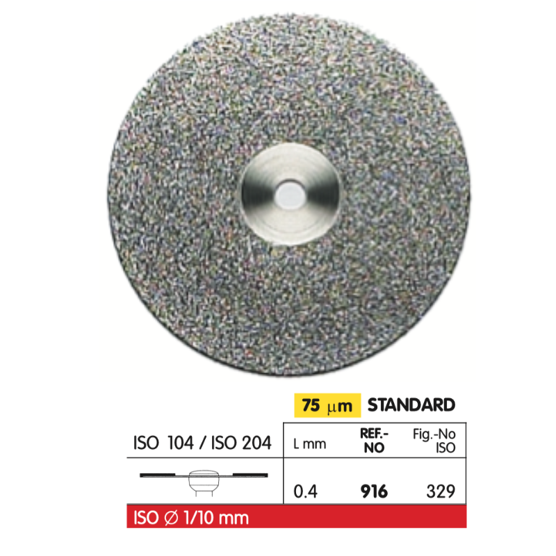 916 Dia-Tessin Diamond Discs HP - One-Sided Diamond Burs (HP) by Vanetti- Unique Dental Supply Inc.