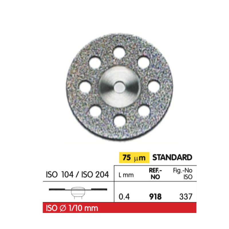 918 Dia-Tessin Diamond Discs HP - One-Sided Diamond Burs (HP) by Vanetti- Unique Dental Supply Inc.