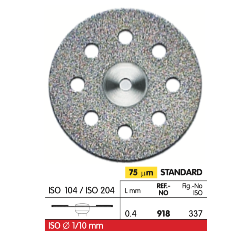 918 Dia-Tessin Diamond Discs HP - One-Sided Diamond Burs (HP) by Vanetti- Unique Dental Supply Inc.