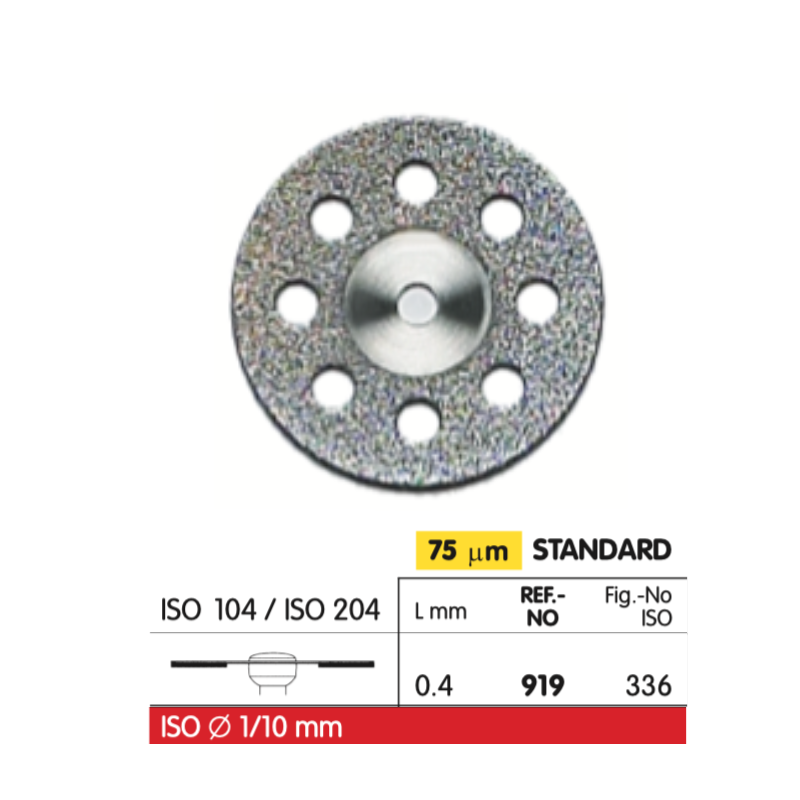 919 Dia-Tessin Diamond Discs HP - One-Sided Diamond Burs (HP) by Vanetti- Unique Dental Supply Inc.