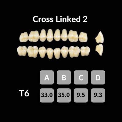 Polident CrossLinked2 Acrylic Teeth Shade A1 CrossLinked2 by Polident- Unique Dental Supply Inc.
