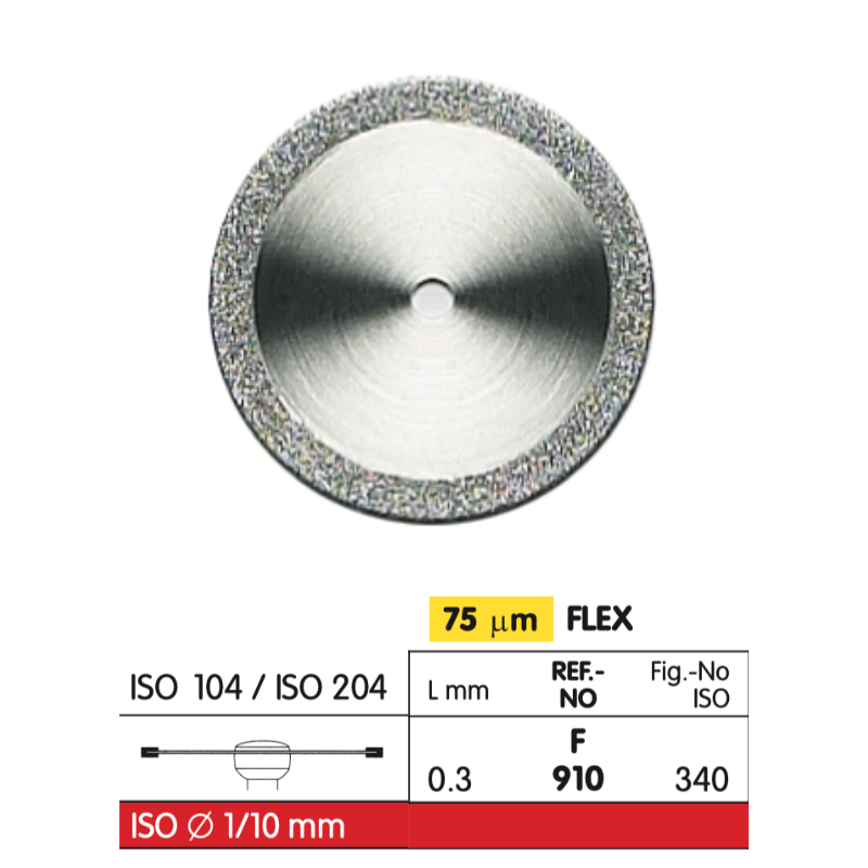 910 Dia-Tessin Diamond Discs HP - Double-Sided Diamond Burs (HP) by Vanetti- Unique Dental Supply Inc.