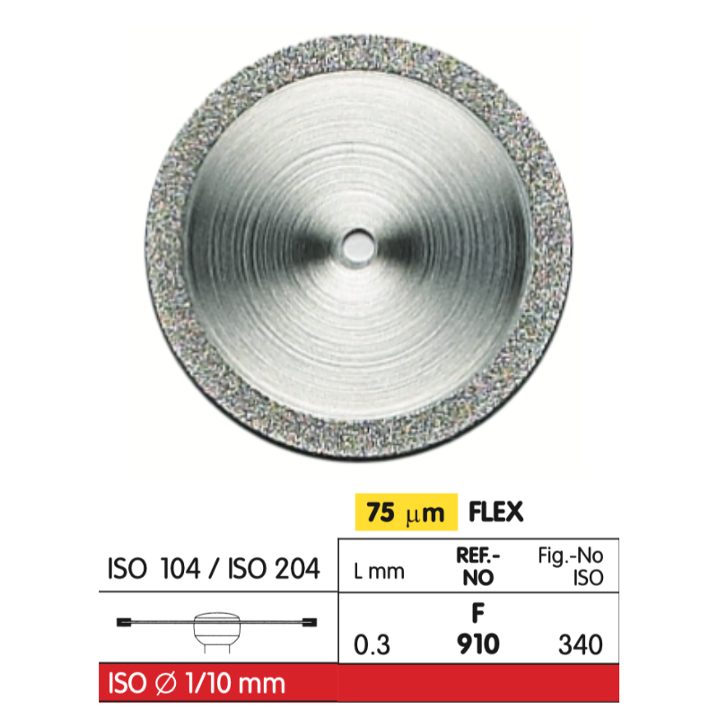 910 Dia-Tessin Diamond Discs HP - Double-Sided Diamond Burs (HP) by Vanetti- Unique Dental Supply Inc.