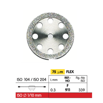 911 Dia-Tessin Diamond Discs HP - Double-Sided Diamond Burs (HP) by Vanetti- Unique Dental Supply Inc.