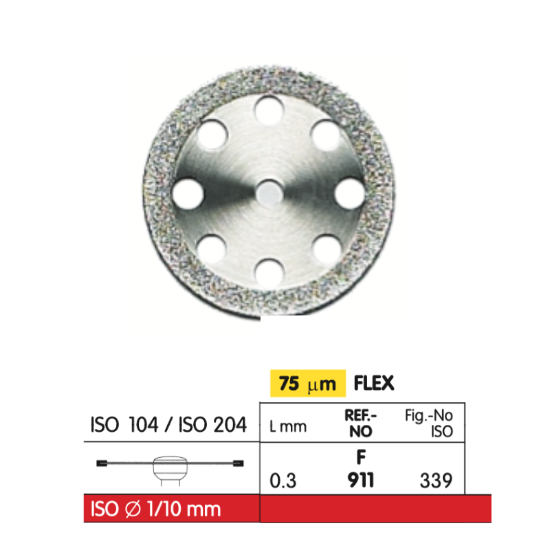 911 Dia-Tessin Diamond Discs HP - Double-Sided Diamond Burs (HP) by Vanetti- Unique Dental Supply Inc.