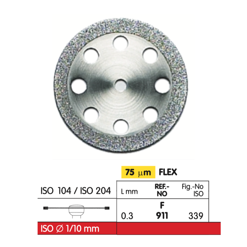 911 Dia-Tessin Diamond Discs HP - Double-Sided Diamond Burs (HP) by Vanetti- Unique Dental Supply Inc.