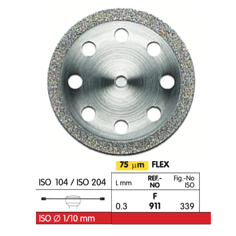 911 Dia-Tessin Diamond Discs HP - Double-Sided Diamond Burs (HP) by Vanetti- Unique Dental Supply Inc.