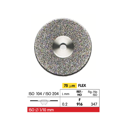 916 Dia-Tessin Diamond Discs HP - One-Sided Diamond Burs (HP) by Vanetti- Unique Dental Supply Inc.