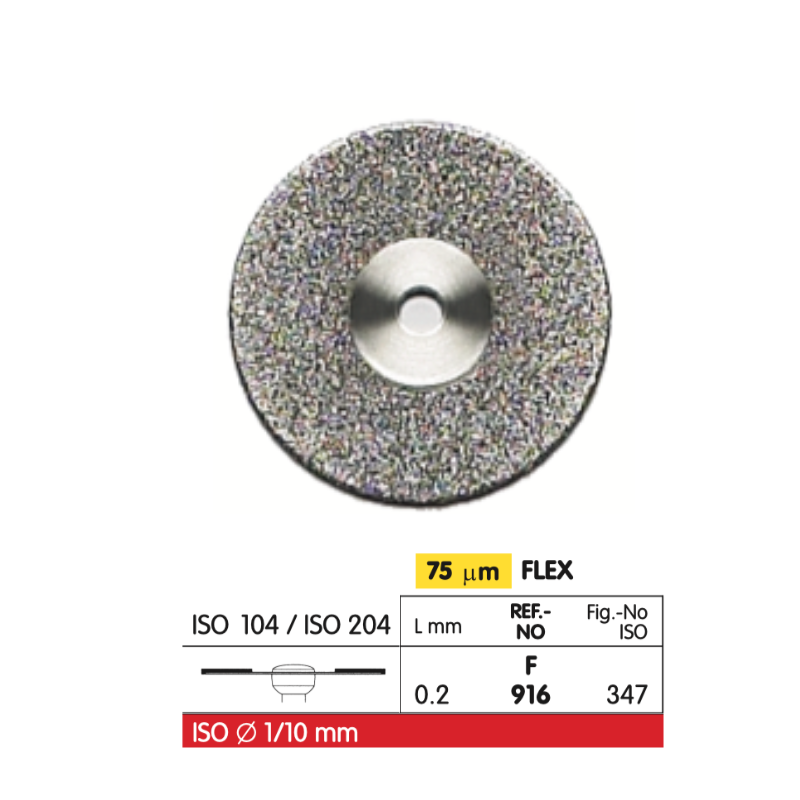 916 Dia-Tessin Diamond Discs HP - One-Sided Diamond Burs (HP) by Vanetti- Unique Dental Supply Inc.