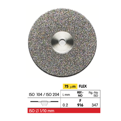 916 Dia-Tessin Diamond Discs HP - One-Sided Diamond Burs (HP) by Vanetti- Unique Dental Supply Inc.