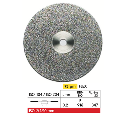 916 Dia-Tessin Diamond Discs HP - One-Sided Diamond Burs (HP) by Vanetti- Unique Dental Supply Inc.