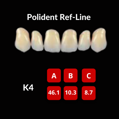 Polident Ref-Line Artificial Teeth Shade A2 Artificial Acrylic Resin Teeth by Polident- Unique Dental Supply Inc.
