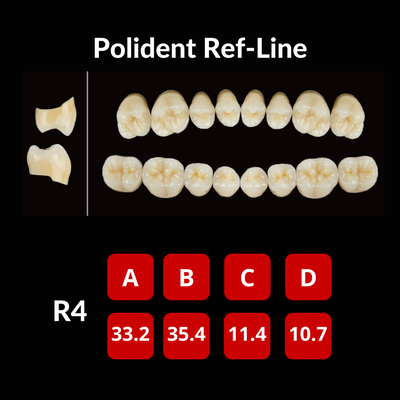 Polident Ref-Line Artificial Teeth Shade D3 Crown NS Teeth by Yamahachi- Unique Dental Supply Inc.