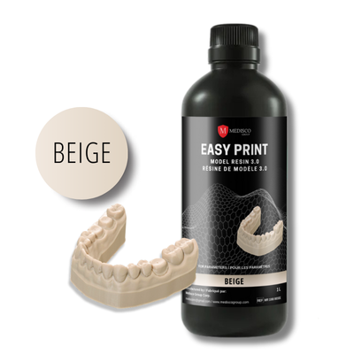 【裁断済み】 Professional Dentistry 1 EasyPrint® Model Resin 3.0 (Beige) 1L - Improved Formula – Unique