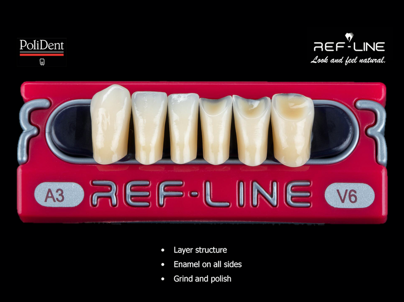 Polident Ref-Line Artificial Teeth Shade D3 Artificial Acrylic Resin Teeth by Polident- Unique Dental Supply Inc.