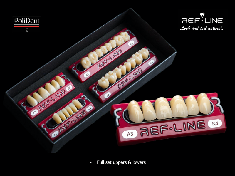 Polident Ref-Line Artificial Teeth Shade D2 Artificial Acrylic Resin Teeth by Polident- Unique Dental Supply Inc.