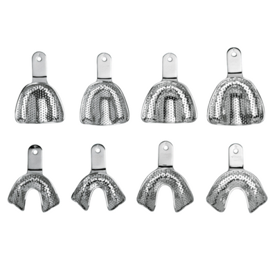 Edentulous (Complete Denture) Perforated Rim Lock - Set Impression Trays by Surgigate- Unique Dental Supply Inc.