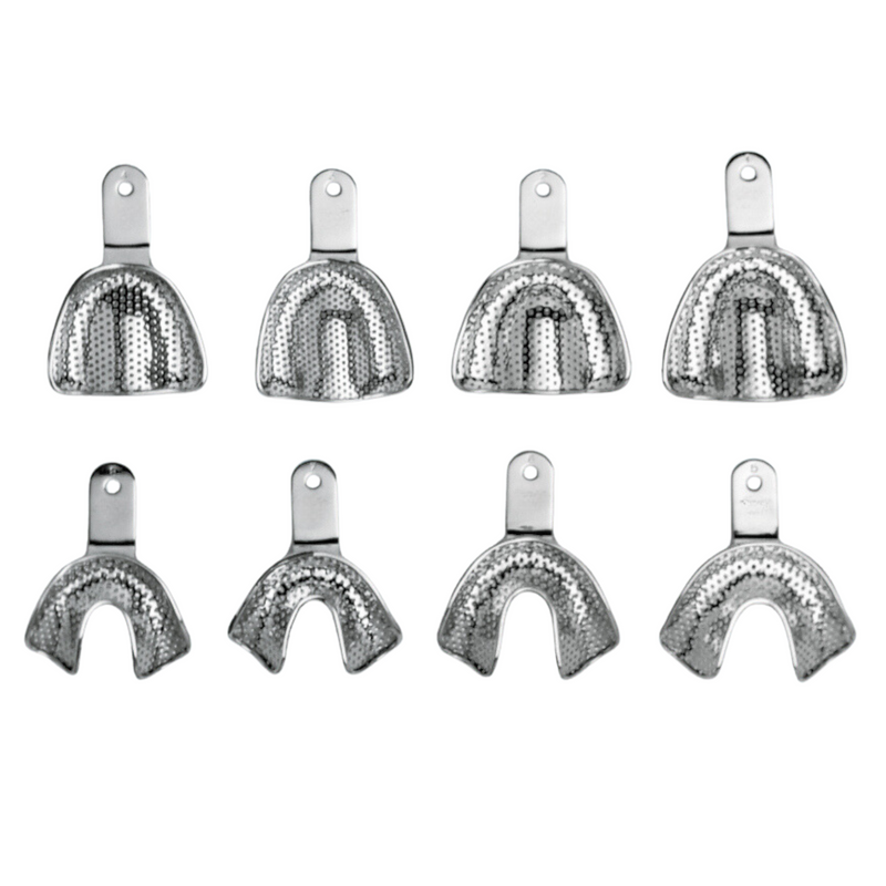 Edentulous (Complete Denture) Perforated Rim Lock - Set Impression Trays by Surgigate- Unique Dental Supply Inc.