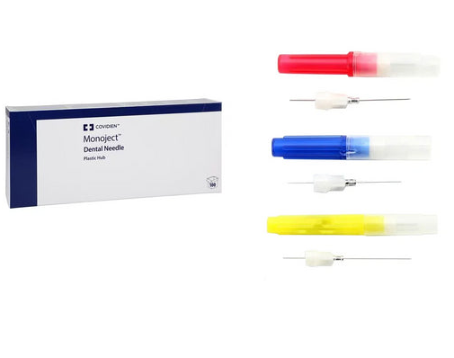 Monoject® Sterile Single-Use Dental Needles (Plastic Hub)