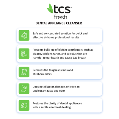 TCS fresh - Concentrated Dental Appliance Cleaner Dental Appliance Cleaner by TCS- Unique Dental Supply Inc.