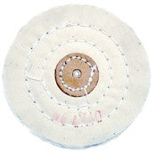 White Muslin Buff (4"x40ply)12/pkg Lathe Buffs by META DENTAL- Unique Dental Supply Inc.