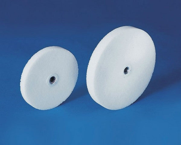 White Acrylic Knock-Down Wheels (EA) Lathe Wheels by Keystone- Unique Dental Supply Inc.