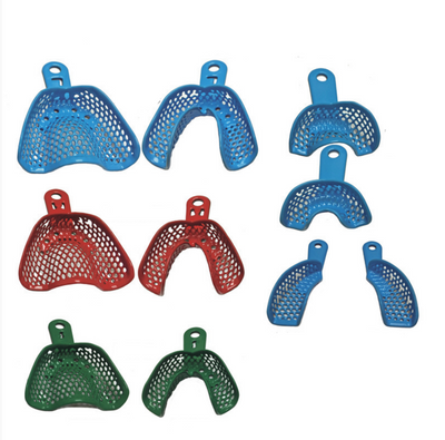 CTRAY Resin Coated Metal Impressional Trays  - Set of 10 Assorted Impression Trays by META DENTAL- Unique Dental Supply Inc.