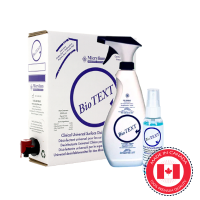 BioTEXT - Hospital-Level Multi-Surface Multi-Purpose Disinfectant by Micrylium Disinfectants by Micrylium- Unique Dental Supply Inc.