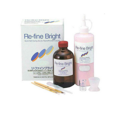 Self-Curing Acrylic Resin RE-FINE BRIGHT by Yamahachi (O-Pink) Cold / Self Cure Acrylics by Yamahachi- Unique Dental Supply Inc.