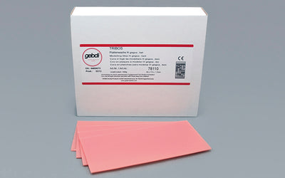 Tribos Modelling Wax Hard Gingiva, 1,5mm - By Gebdi Baseplate Wax by Gebdi- Unique Dental Supply Inc.