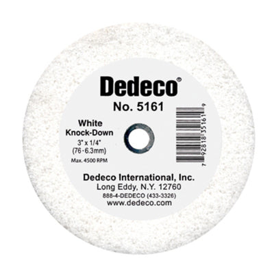 White Knock-down lathe wheel  by Dedeco Lathe wheel by Dedeco- Unique Dental Supply Inc.