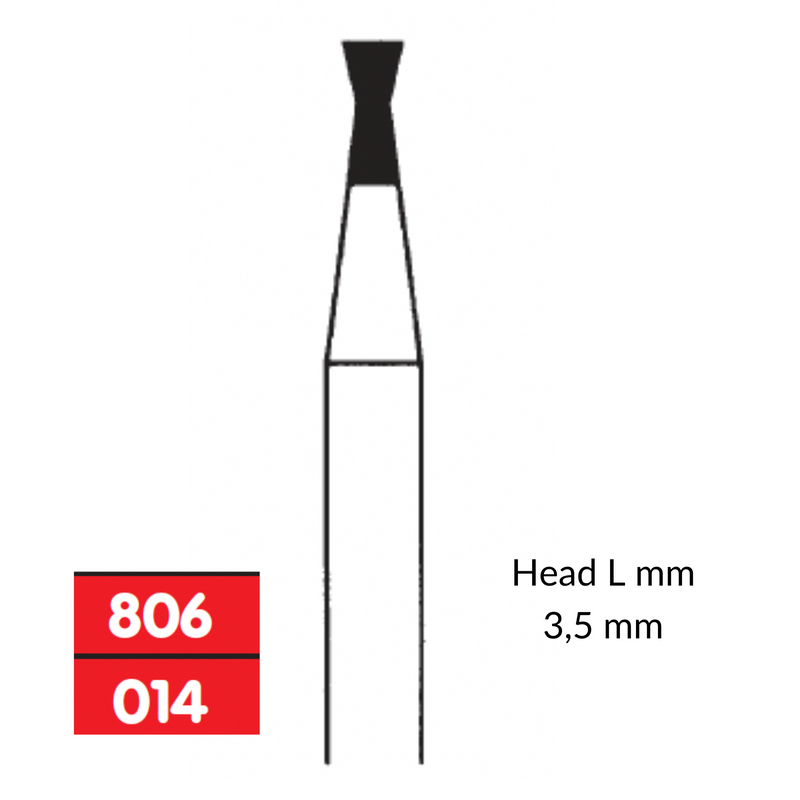 Diamond Burs - Double Inverted Cone (HP)/ Pack of 3 Diamond Burs (HP) by Vanetti- Unique Dental Supply Inc.