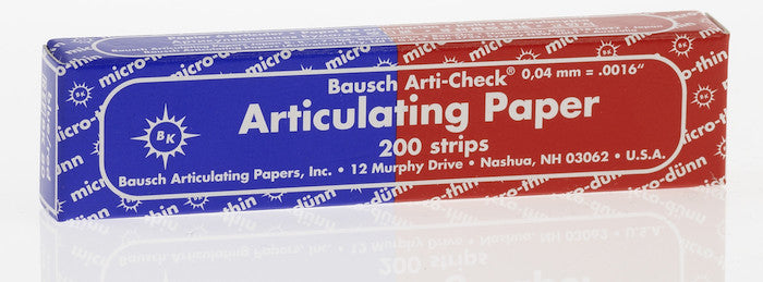 Bausch- Articulating Paper - 40μ (200/pkg) Articulating Paper by BAUSCH- Unique Dental Supply Inc.