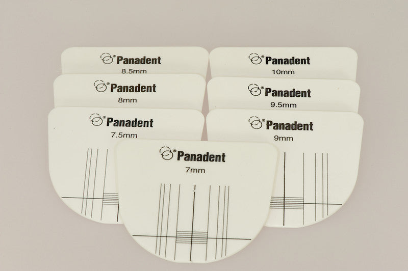 Panadent - Golden Proportion Waxing Guides (Set of 7) Panadent Articulating System by Panadent- Unique Dental Supply Inc.