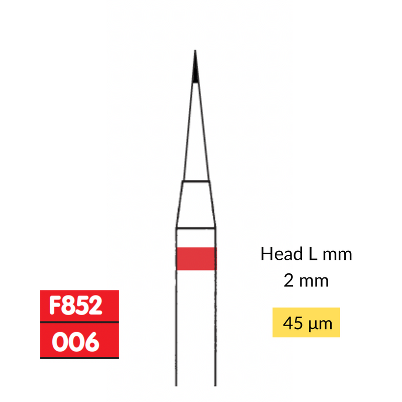 Diamond Burs - Needle 45 μm (HP)/ Pack of 3 Diamond Burs (HP) by Vanetti- Unique Dental Supply Inc.