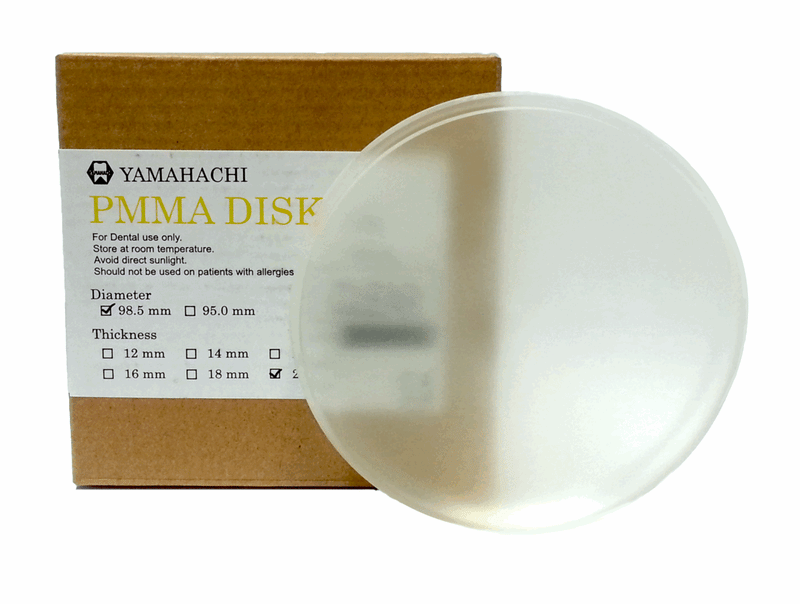 CAD/CAM PMMA CLEAR Acrylic Disk - Yamahachi Japan CAD/CAM Acrylic by Yamahachi- Unique Dental Supply Inc.