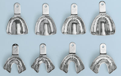Edentulous (Complete Denture) Perforated Rim Lock - Set Impression Trays by Medesy- Unique Dental Supply Inc.
