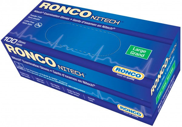 RONCO NITECH® Examination Gloves (5 mil) Gloves by Ronco- Unique Dental Supply Inc.